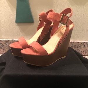 JustFab Coral Wedges
